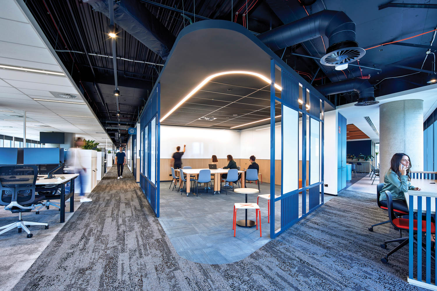 startup office modern workspace social media marketing