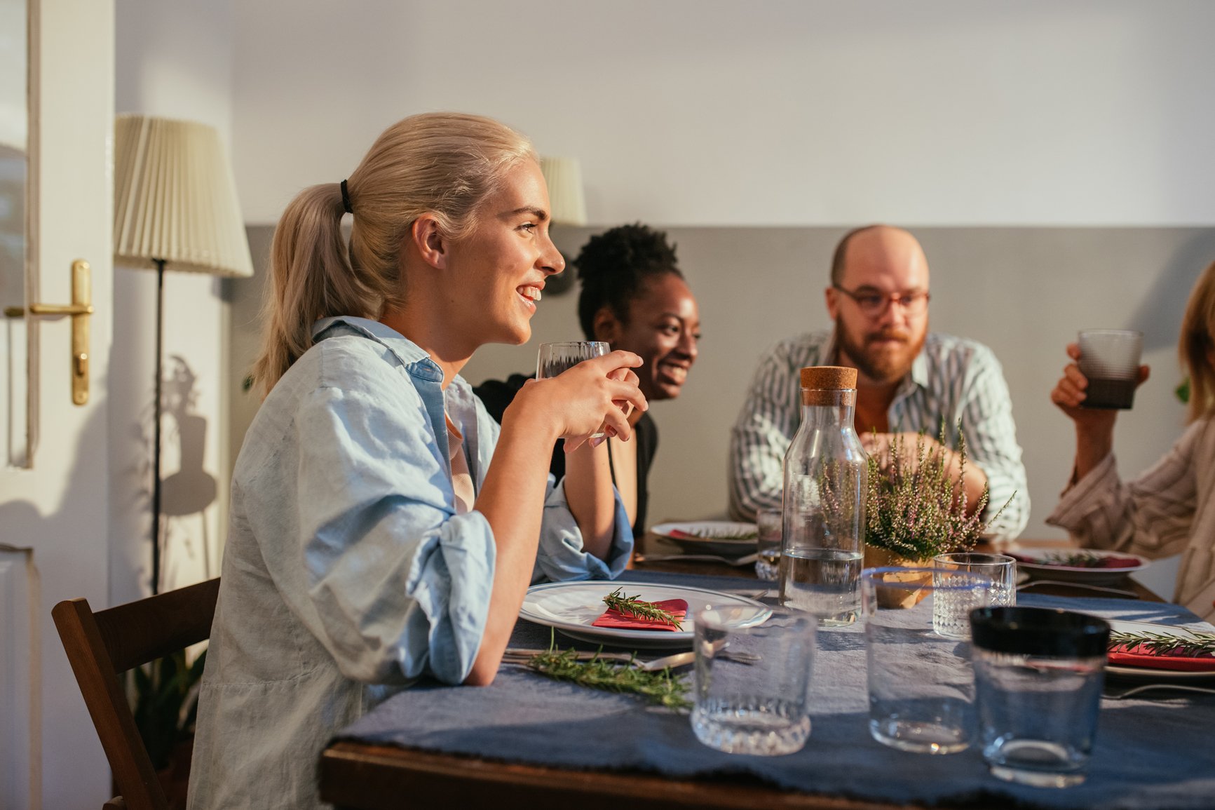 social gathering people interacting