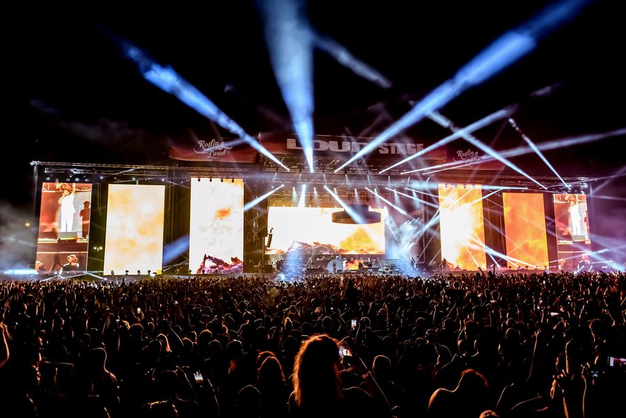 rap concert stage