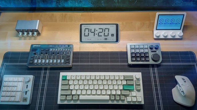 technological devices on table