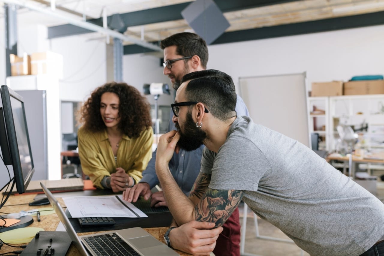 developers working in office