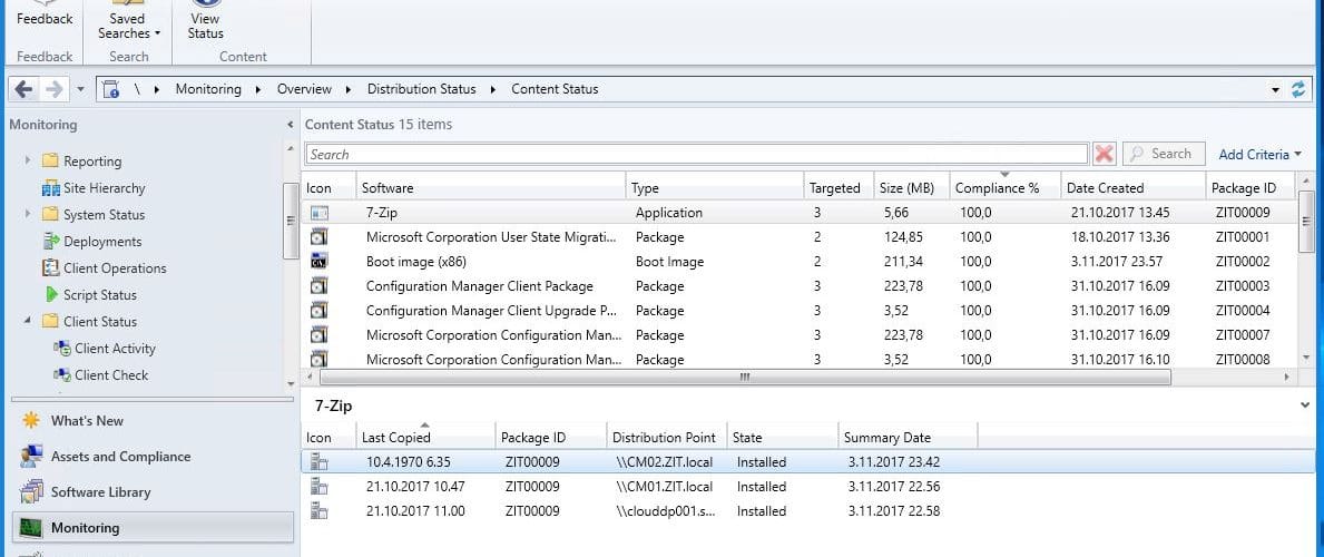 Microsoft Endpoint Manager console interface