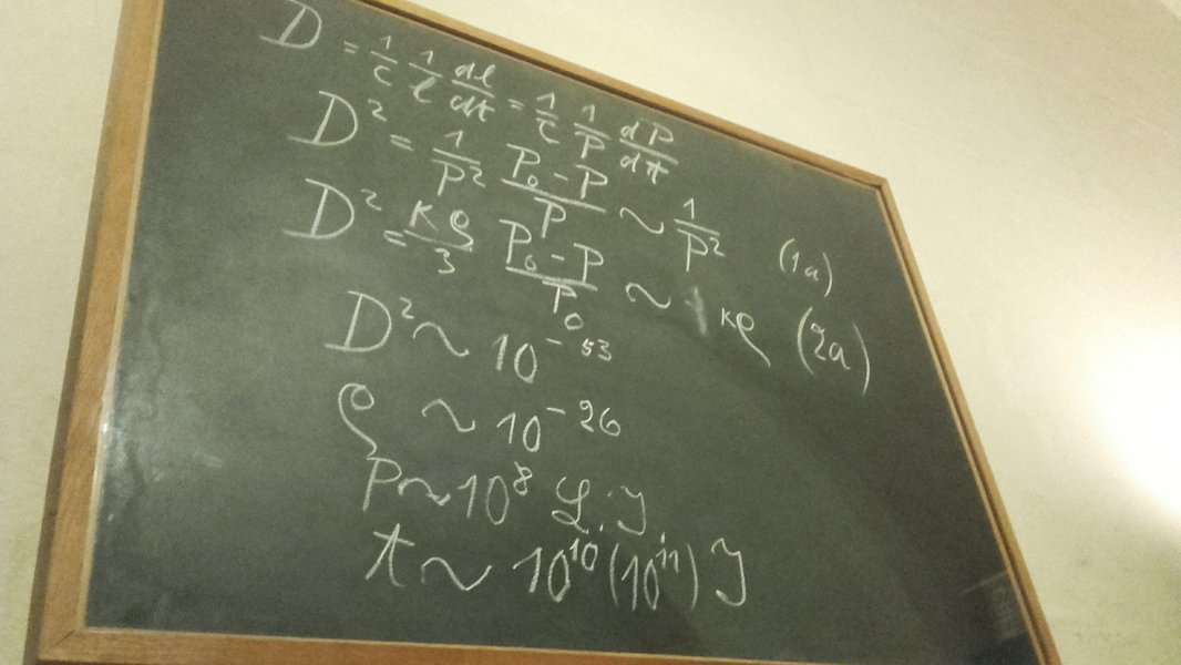 Equations handwritten by Albert Einstein in 1931