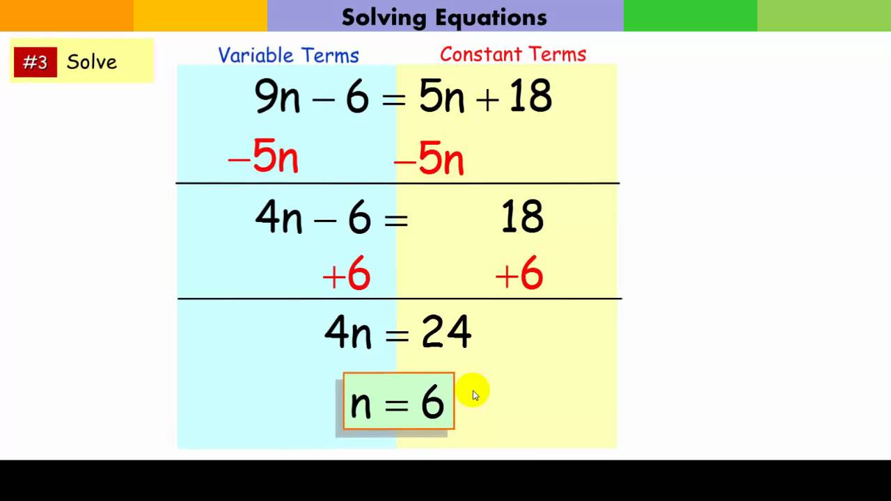 algebraic equation steps