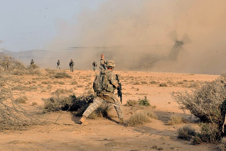 Somalia desert landscape military