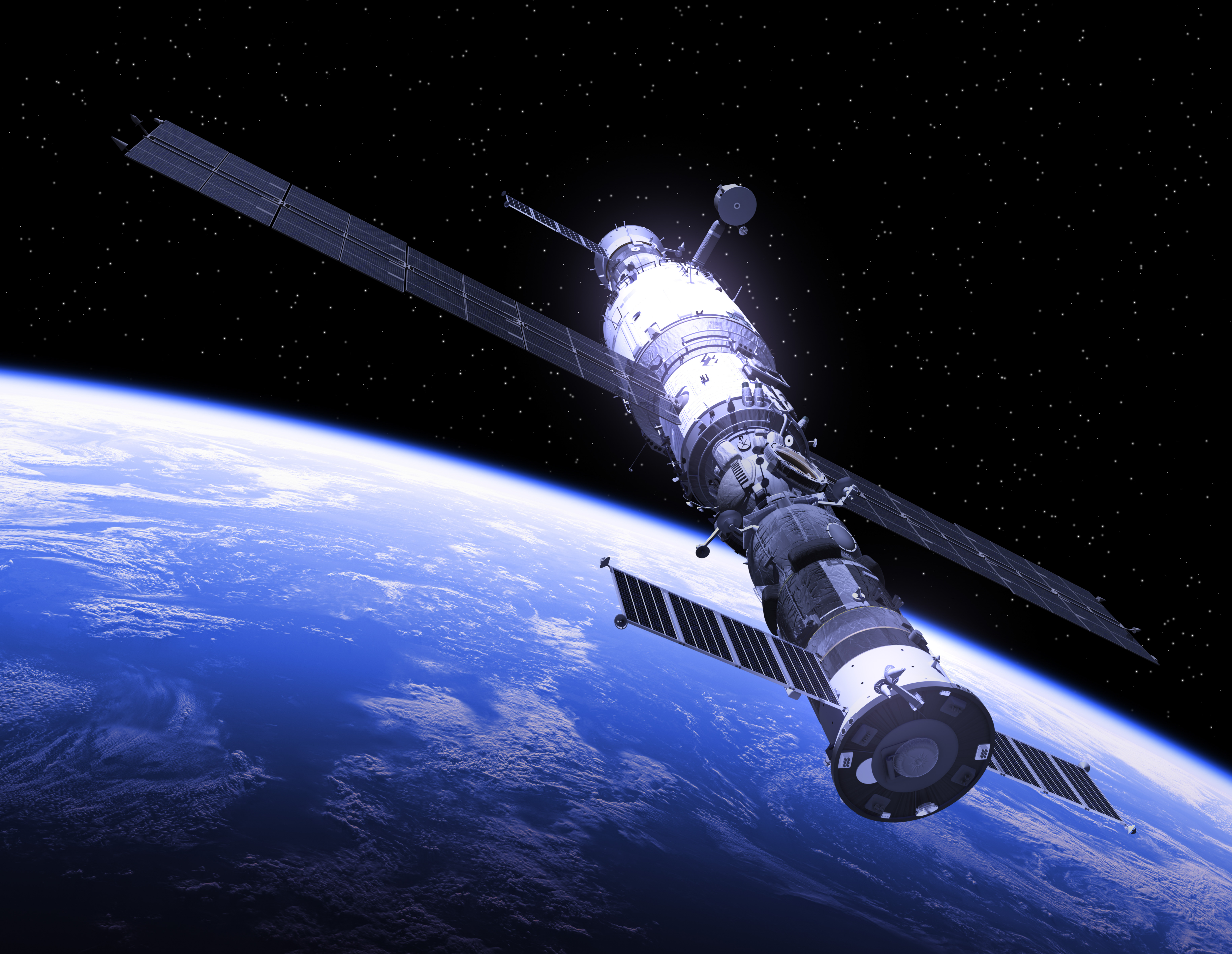 space technology with satellites and spacecraft