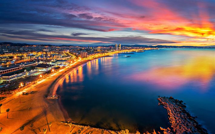 spanish urban landscape dusk
