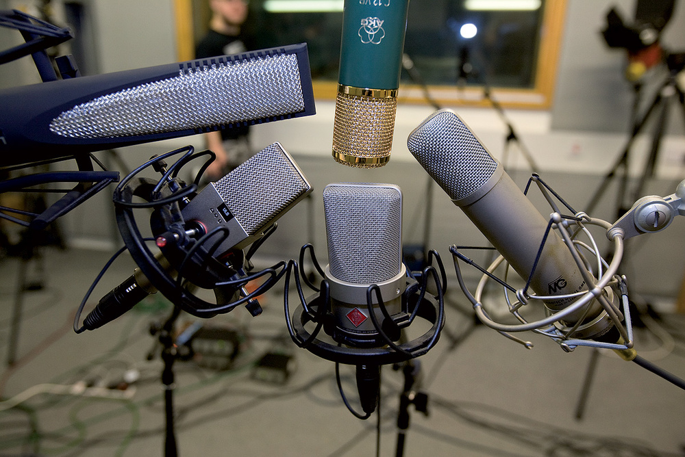 scenic views of vocal instruments and speech studio