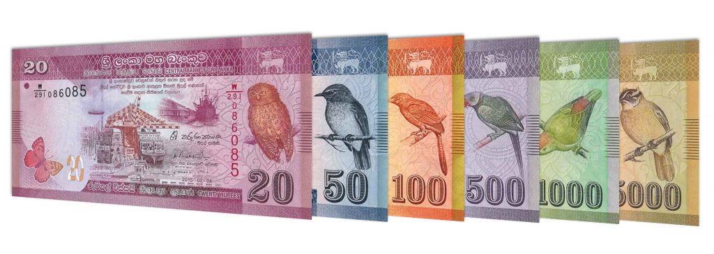 sri lanka scenic landscapes currency