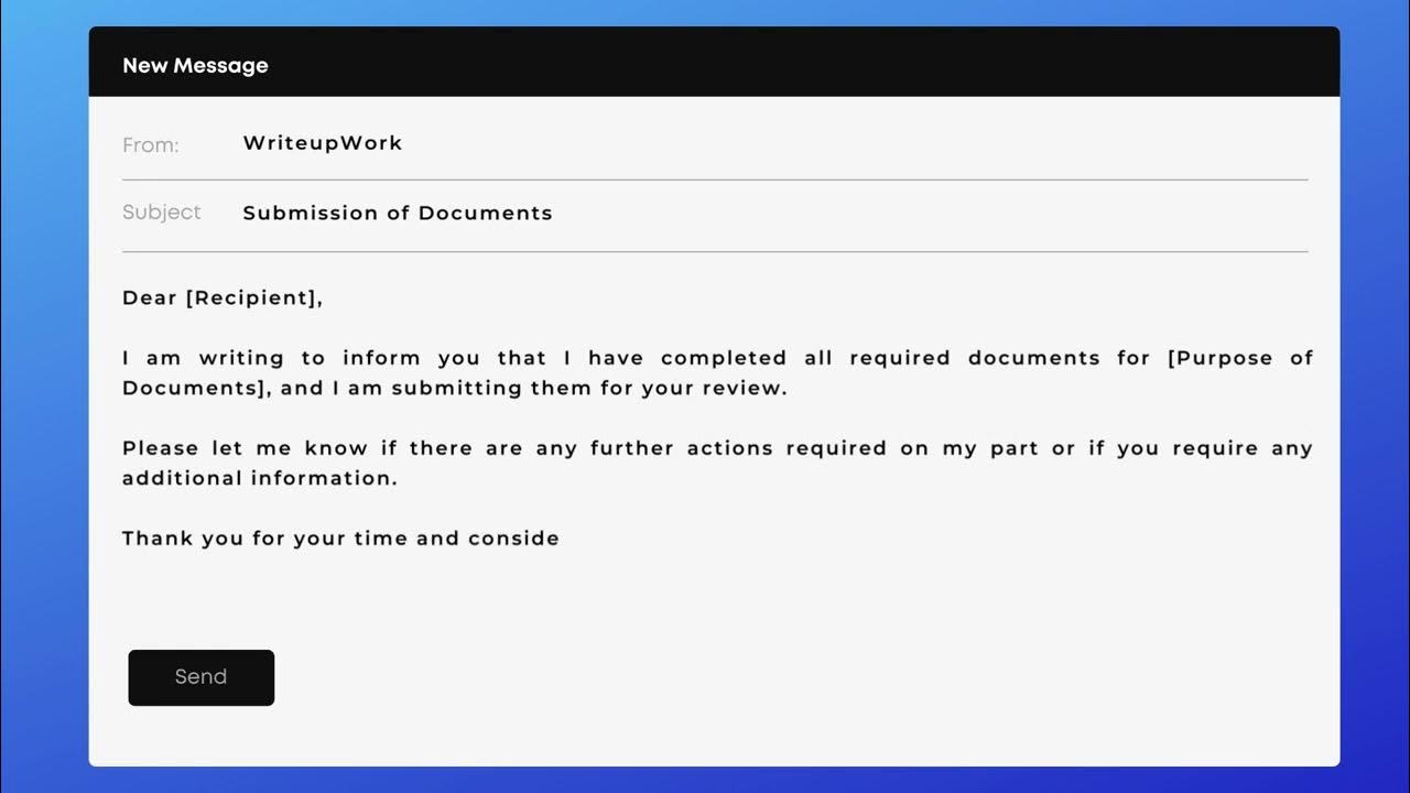 official email submission documents