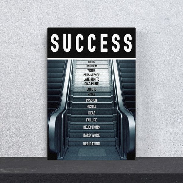 Illustration depicting steps to success as a staircase