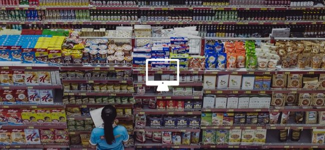 supermarket shelves and inventory data