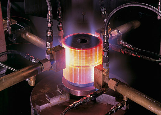steel quenching process, industrial furnace, metal treatment