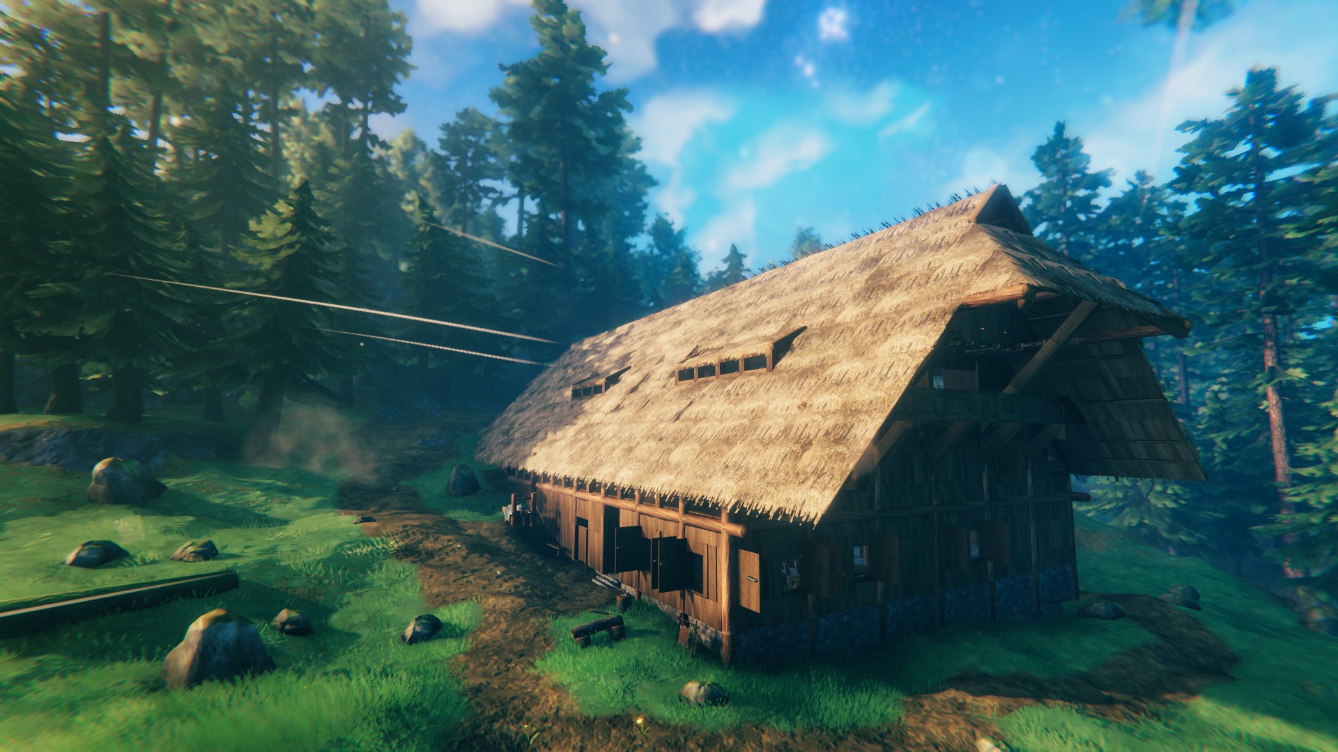 black forest landscape houses