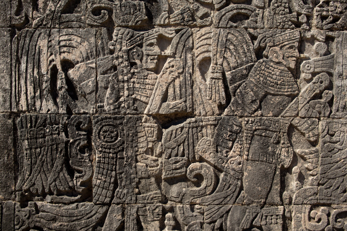 historic ancient temple stone carving