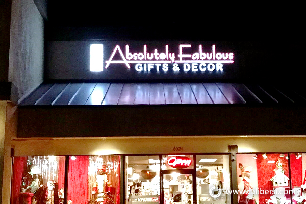 storefront signage and decor