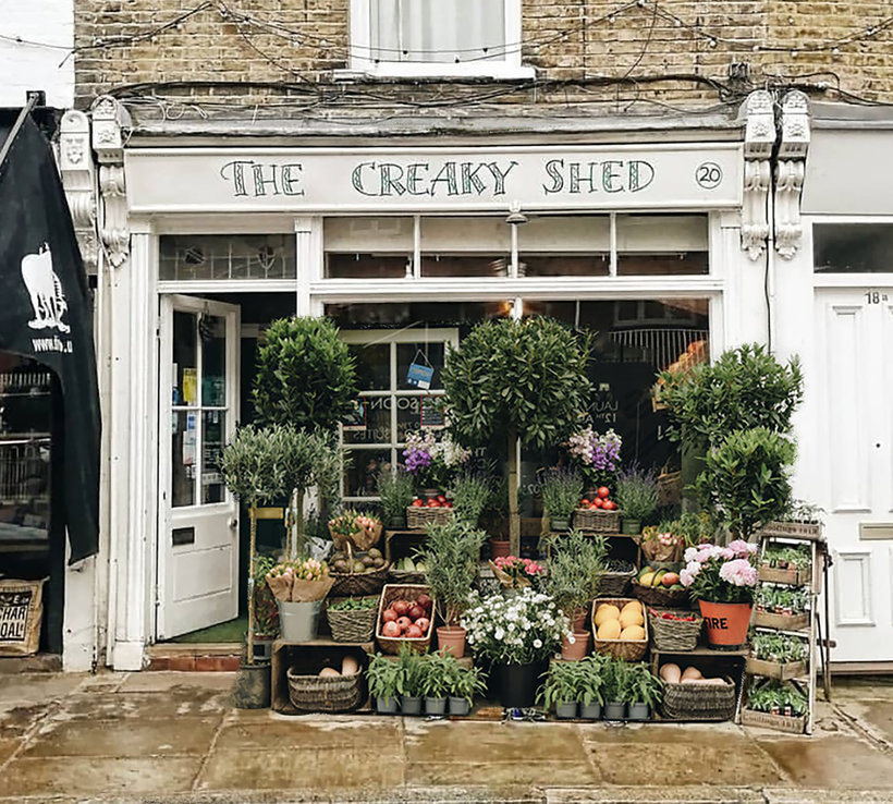 vibrant storefront photography urban building