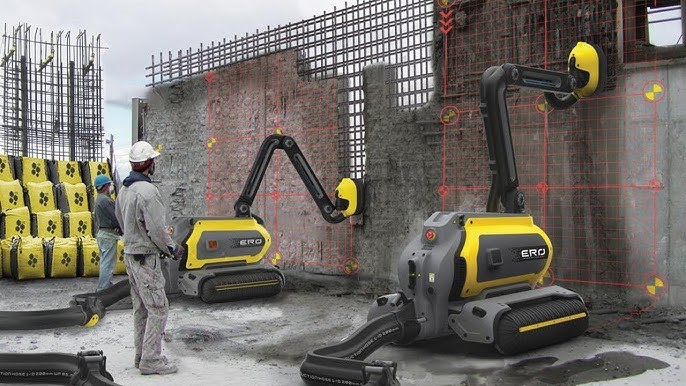 construction site with modern equipment