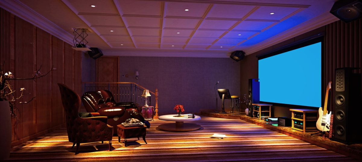 audio equipment in stylish home environment