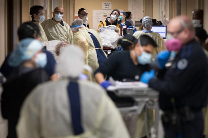 emergency department busy healthcare professionals