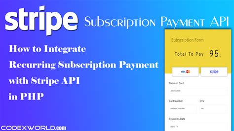 Stripe Subscription Payment Integration in PHP - CodexWorld