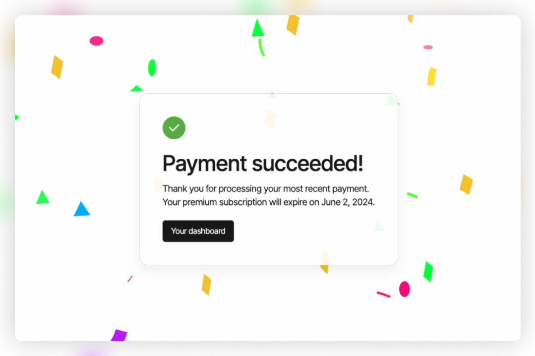 subscription payment success
