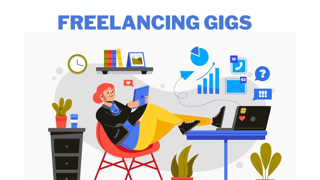 Gen Z student freelancer working on laptop