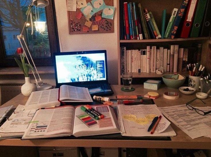 open book desk study