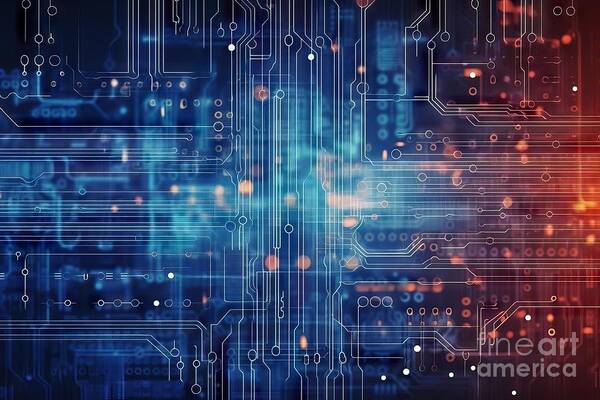futuristic electronic circuit