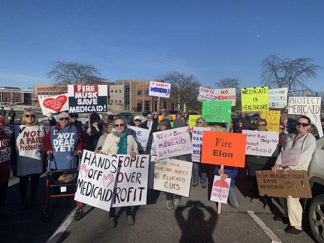political rally public funding banners