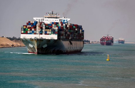 Suez Canal maritime ships and infrastructure
