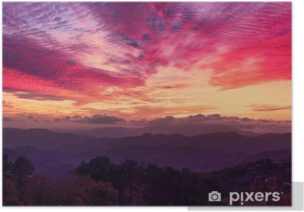 sunset, vibrant sky, natural landscape