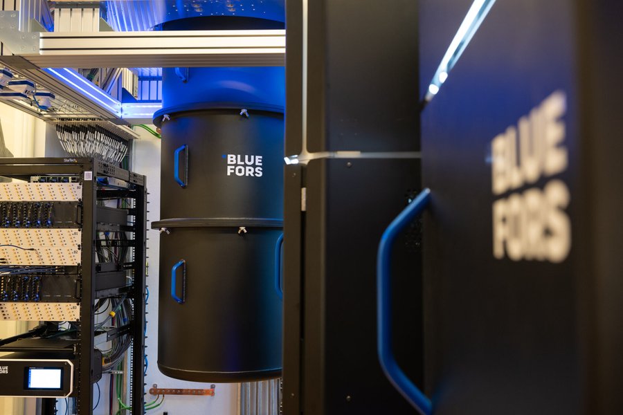Inside a dilution refrigerator for quantum computing