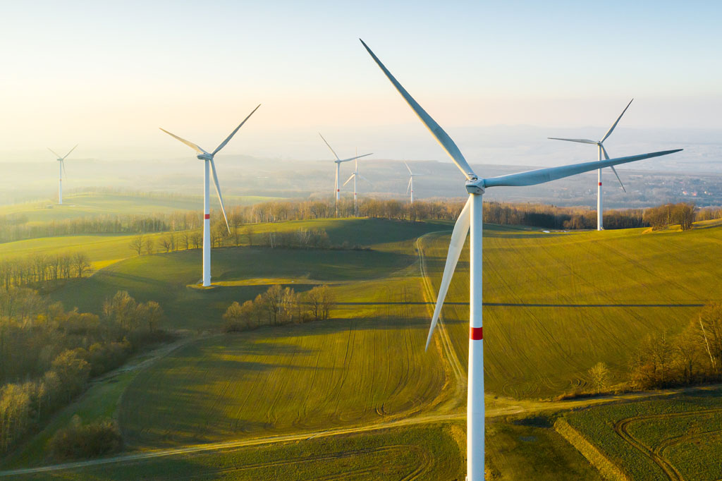 scenic renewable energy wind turbines