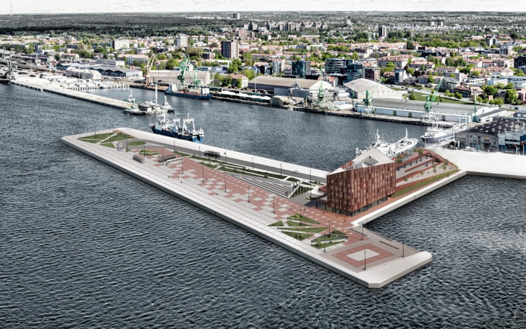 modern port quay seaside structure