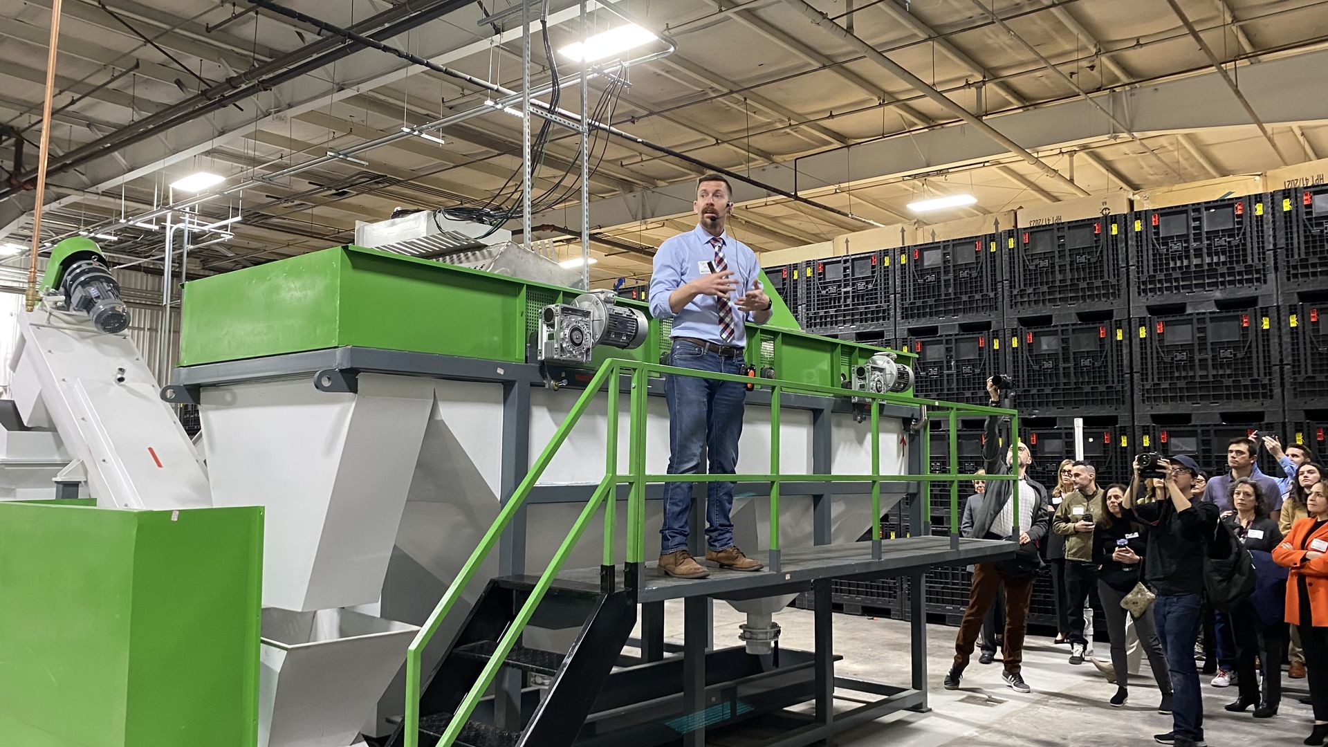 industrial plastic recycling facility
