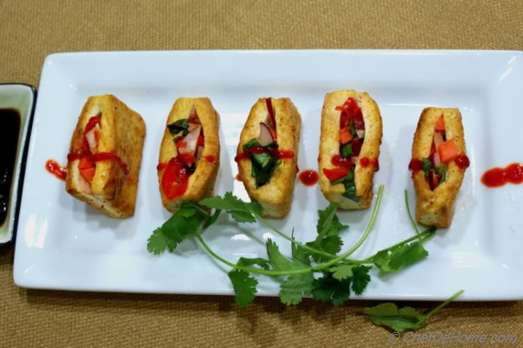 tofu and vegetable snacks