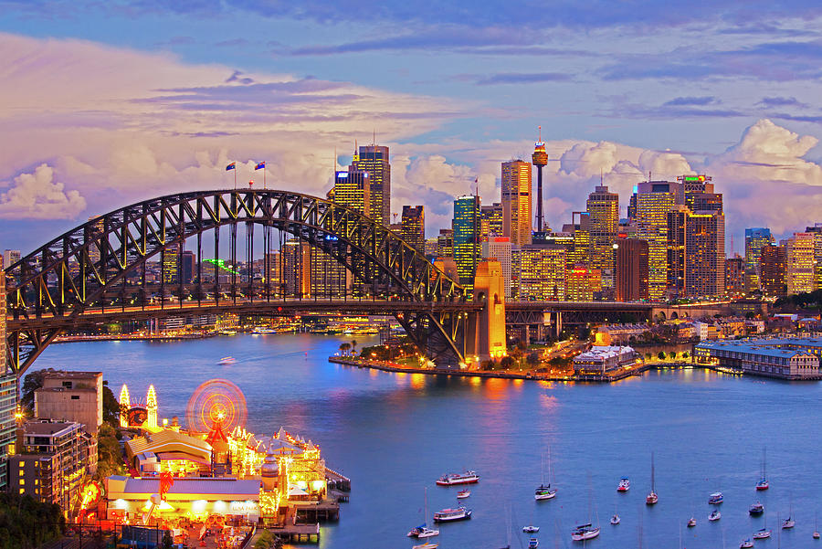 sydney harbor bridge cityscape