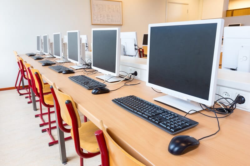 school building technology computer lab