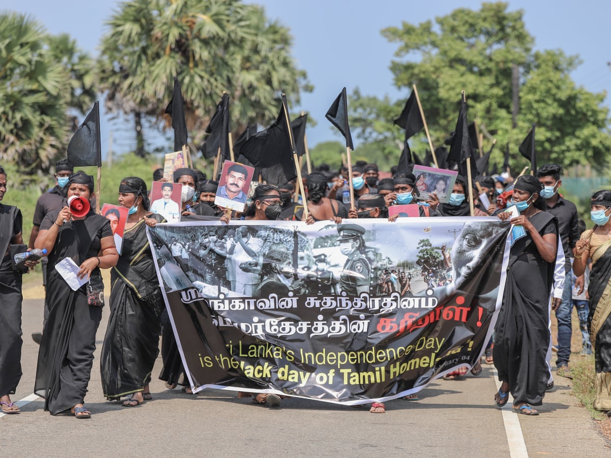 Sri Lankan Tamil community gathering and protest