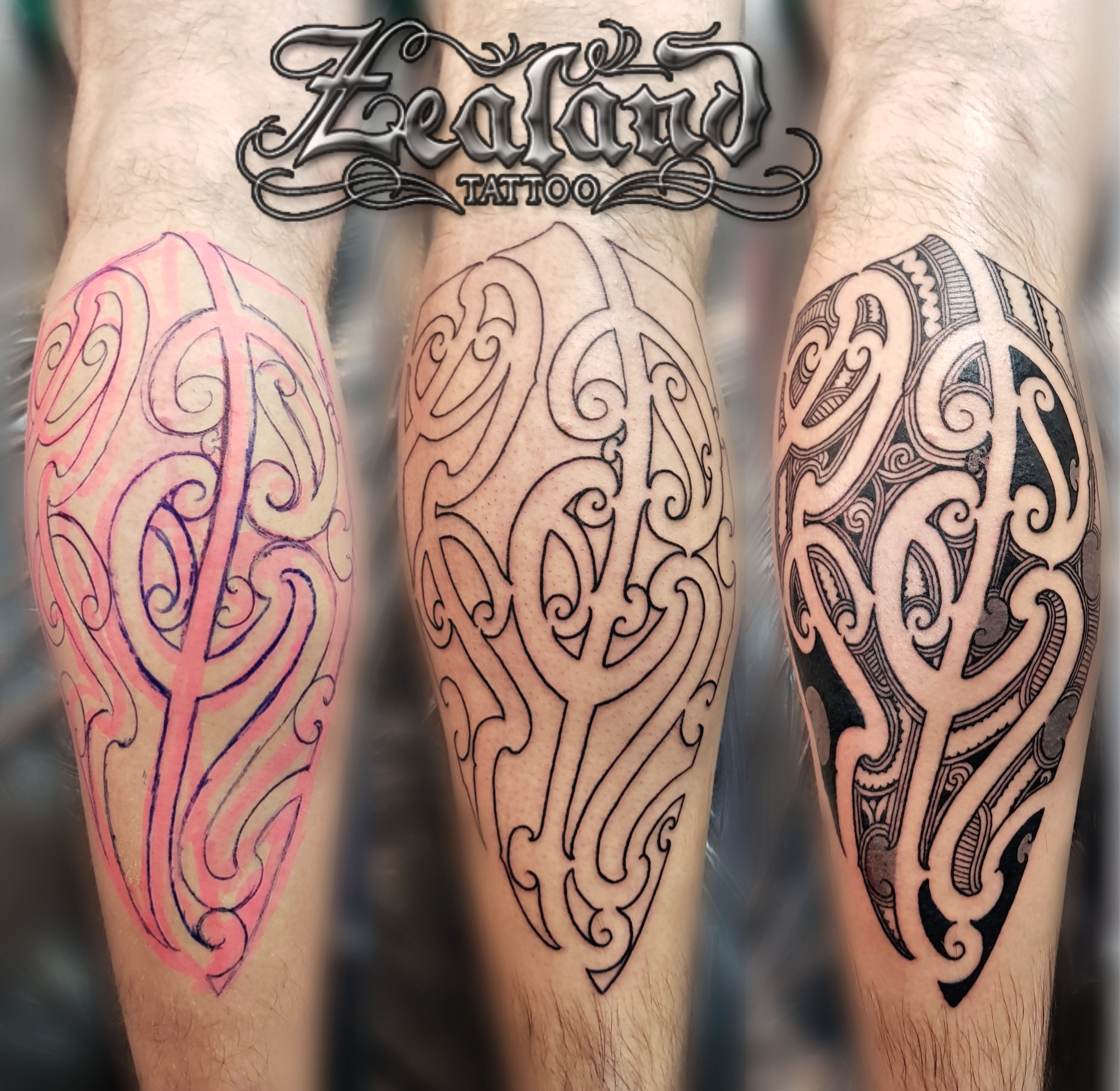 warrior with henna and maori tattoos