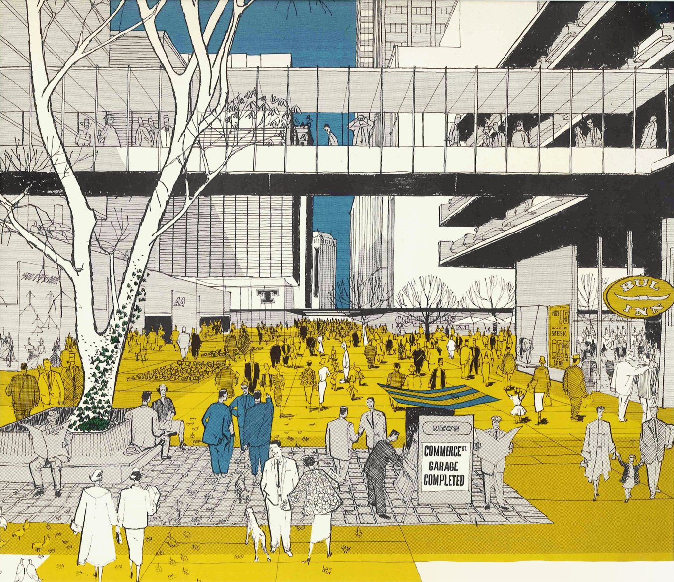 physical building, urban scenes, economic activity