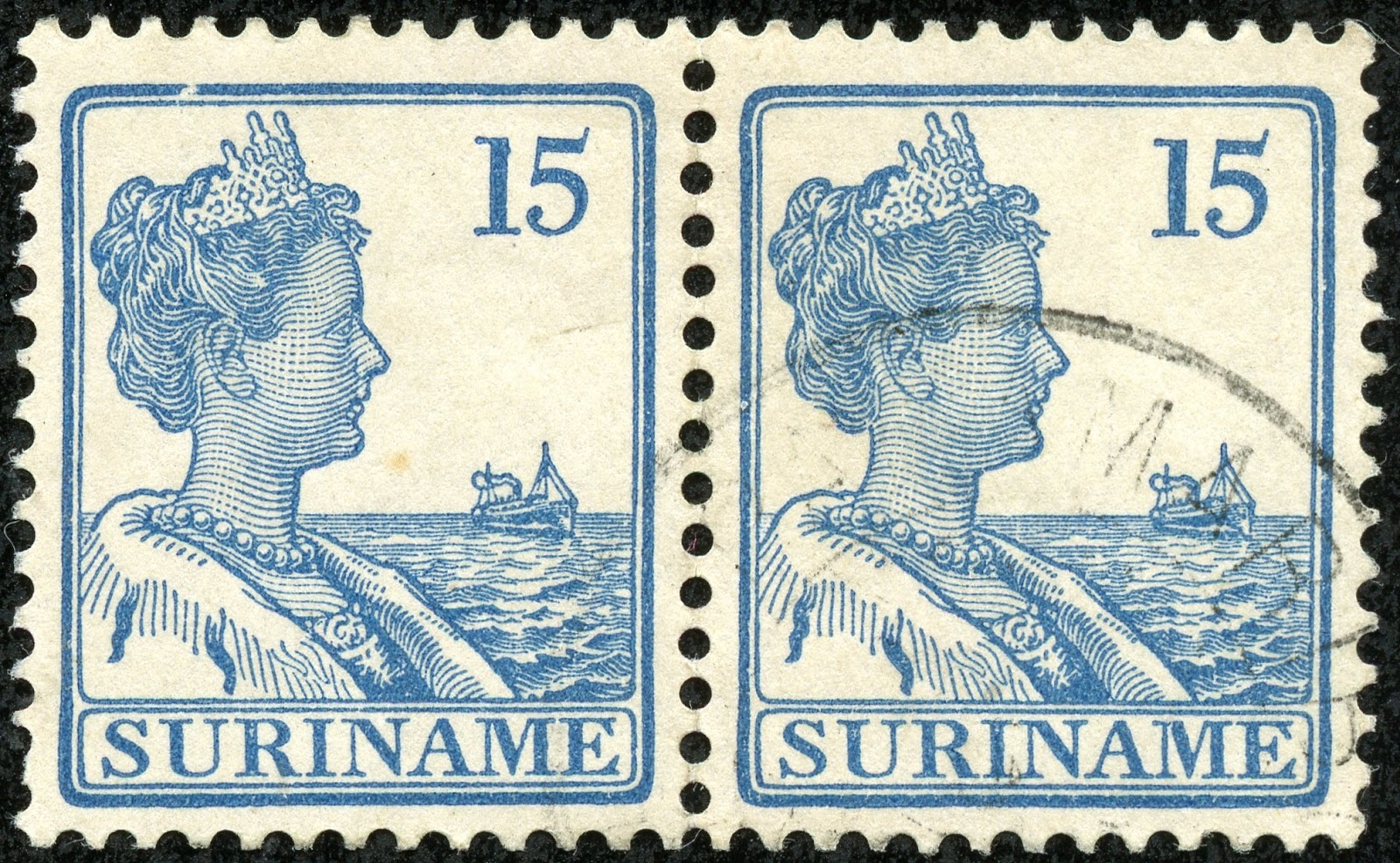 suriname post stamps historical design