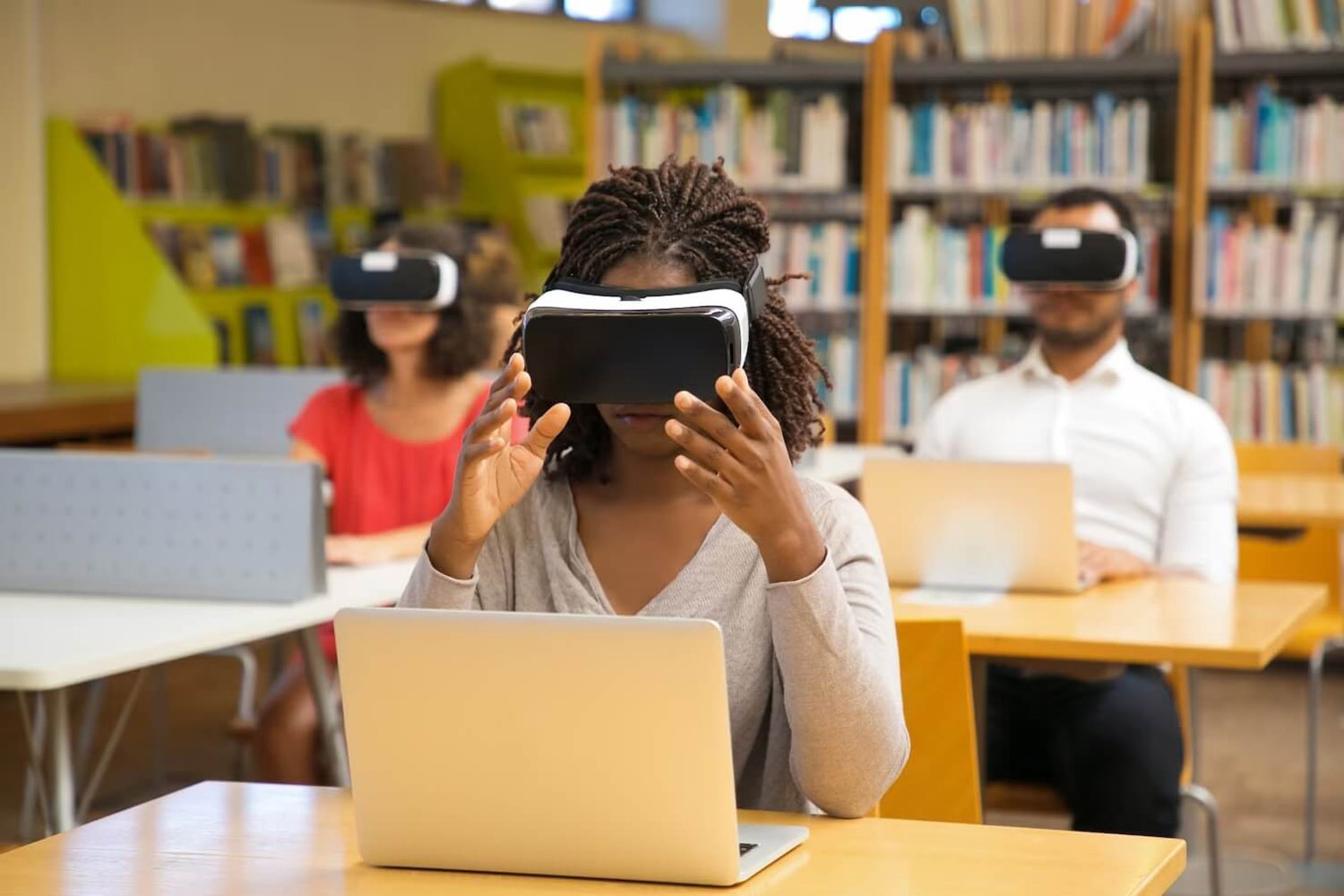 virtual reality immersive historical library