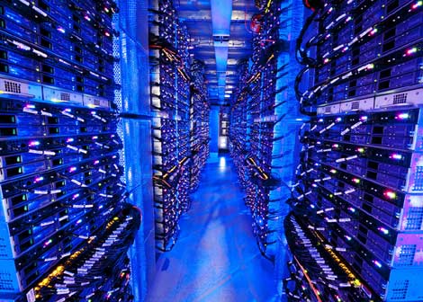 server room with cloud infrastructure