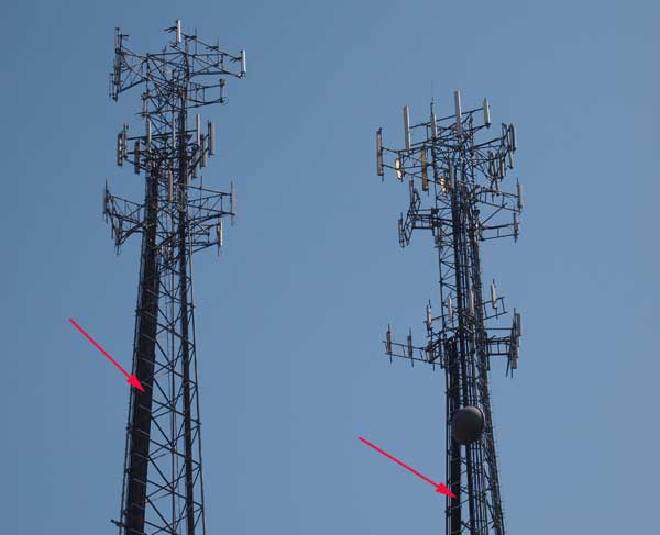 modern fiber optics cables on tower