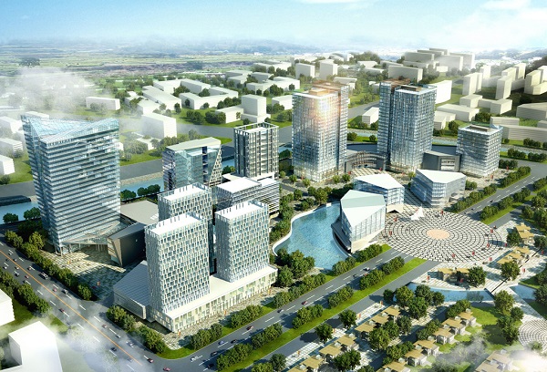 modern service industry urban landscape