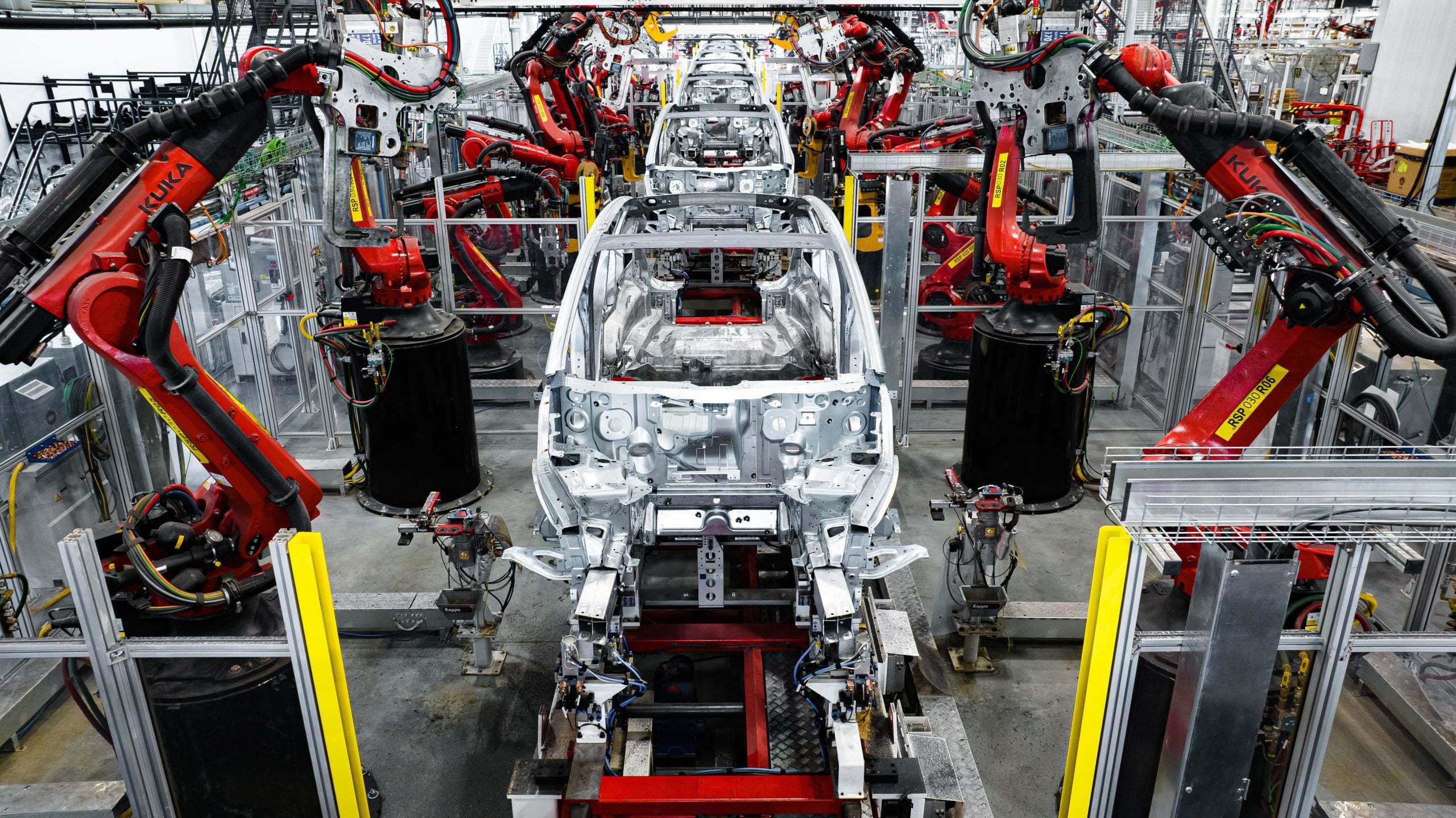 tesla electric cars technology factory