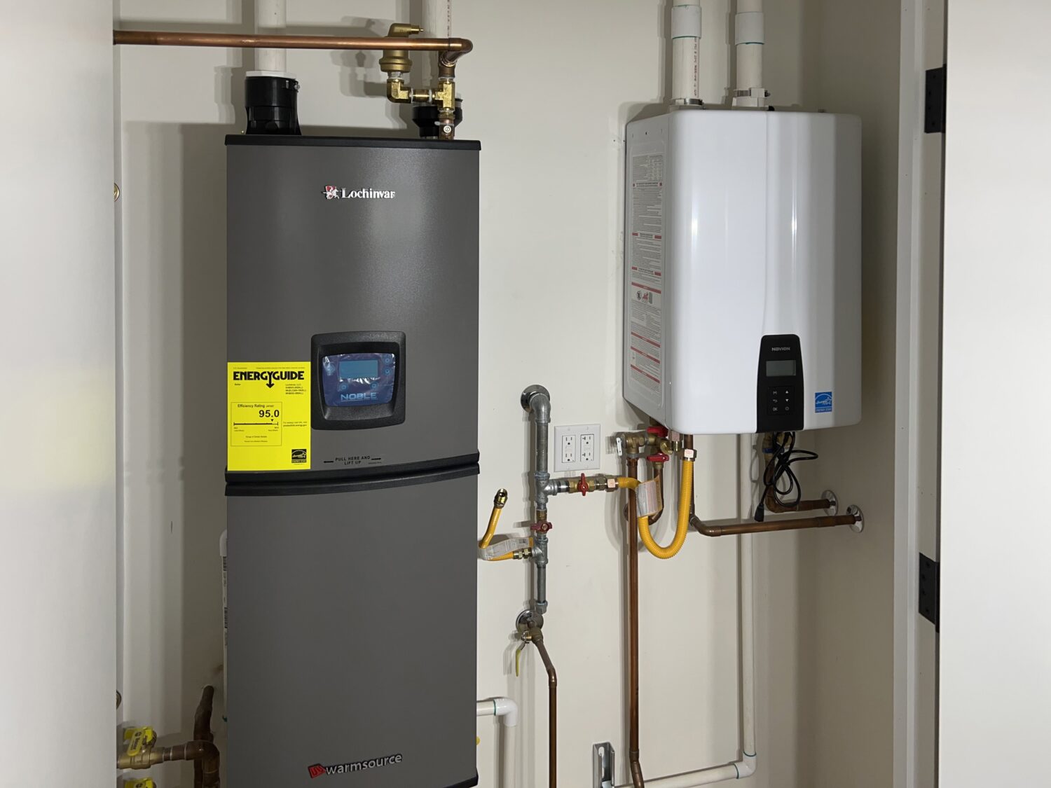 modern boiler installation hardware