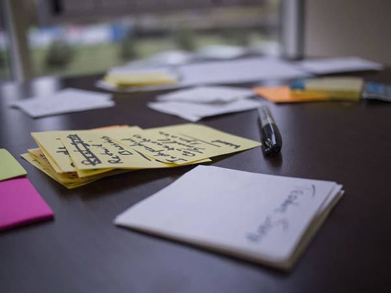 books and notes on desk
